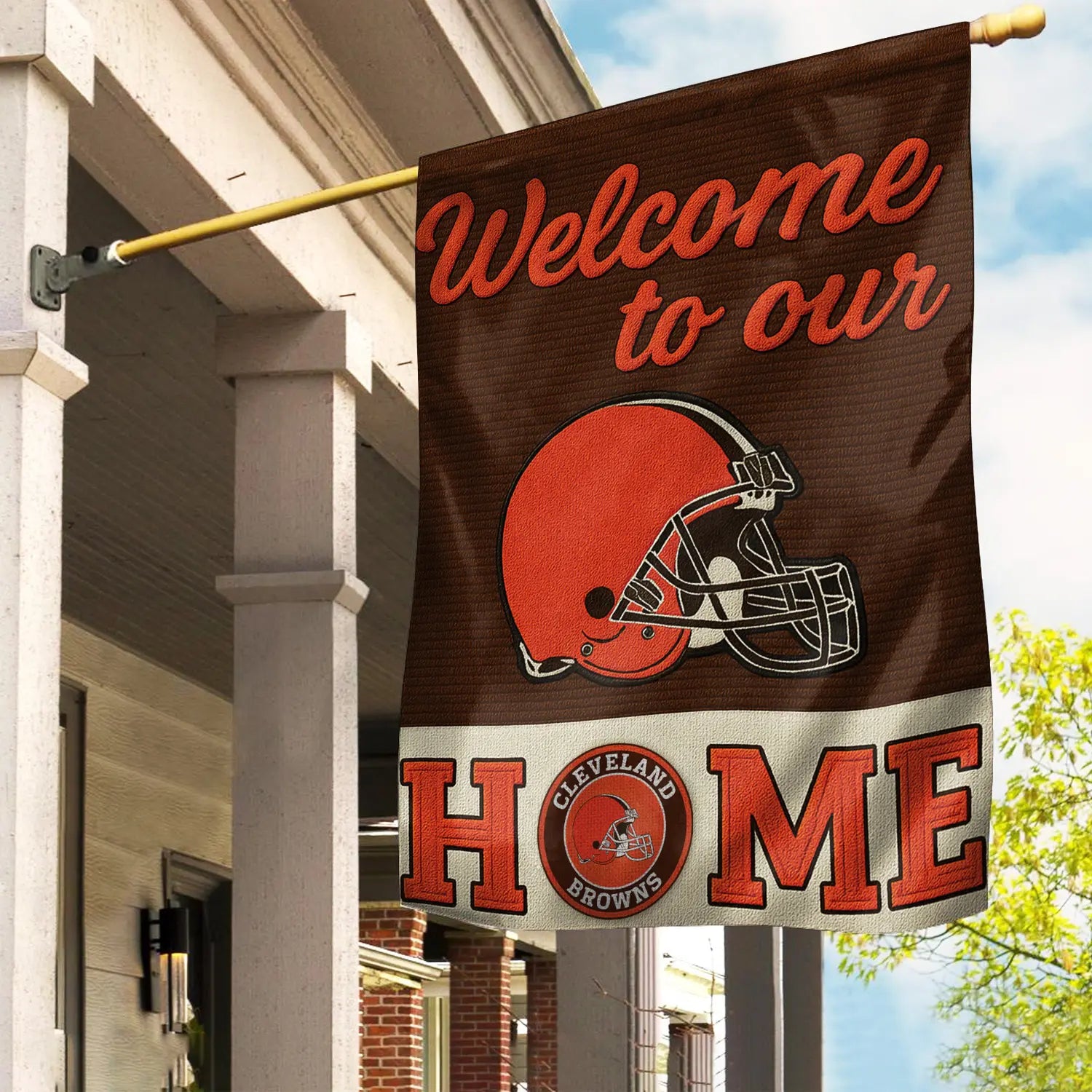 Cleveland Browns | Premium NFL Welcome Home Flag HI – HuddleStyle.com - Image 2