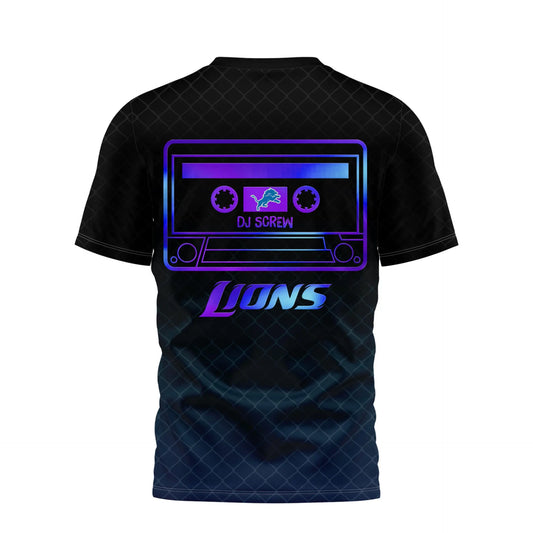 Detroit lions | Premium NFL x DJ Screw 3D Shirt NY – HuddleStyle.com - Main