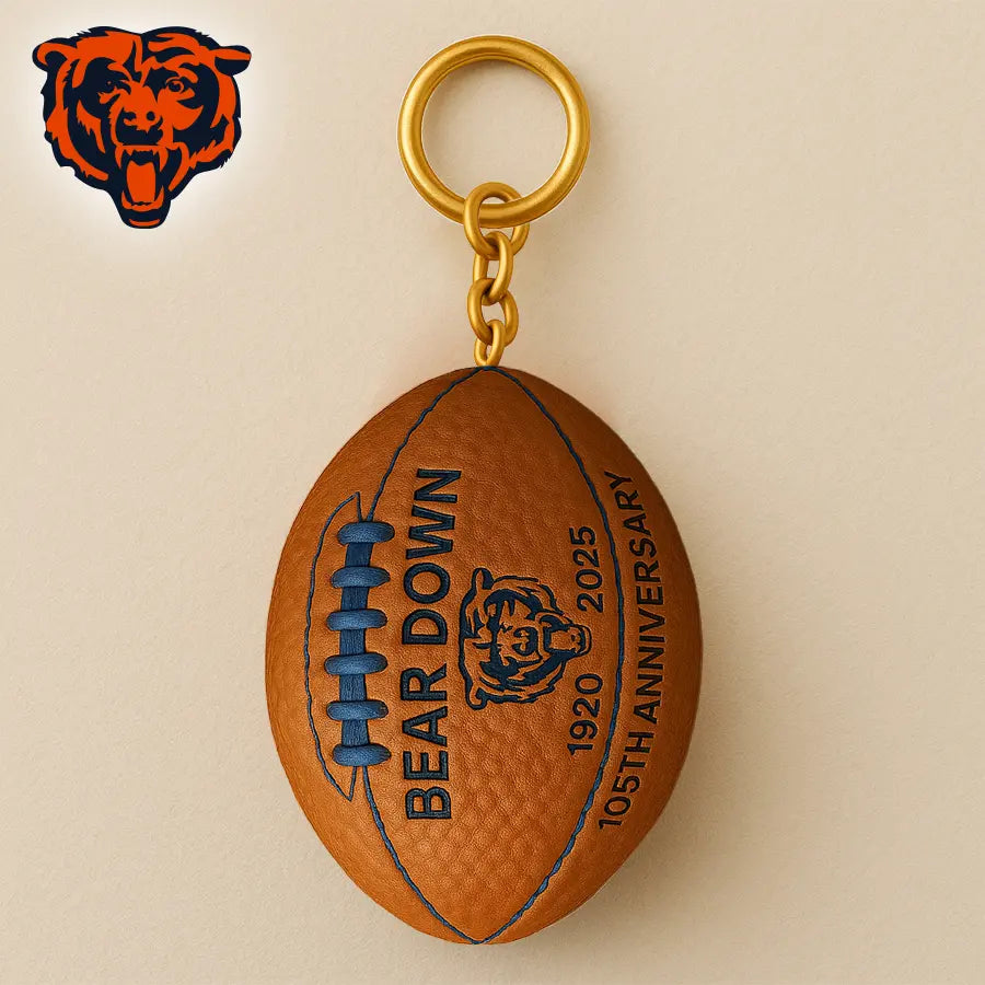 Chicago Bears | Premium NFL Anniversary Keychain – HuddleStyle.com - Image 2