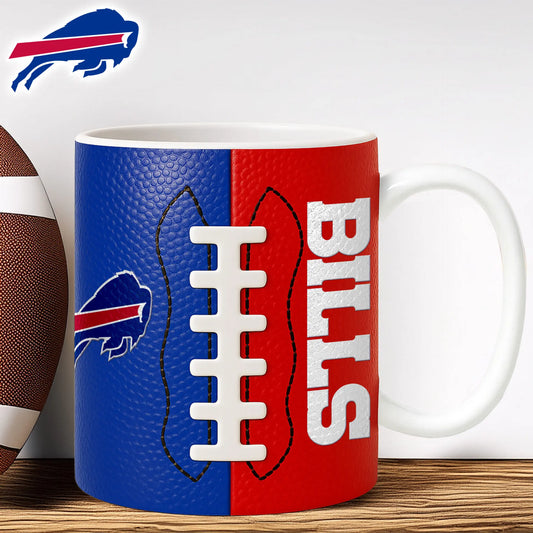 Buffalo Bills | Premium NFL Split Color Ceramic Mug HI – HuddleStyle.com - Main