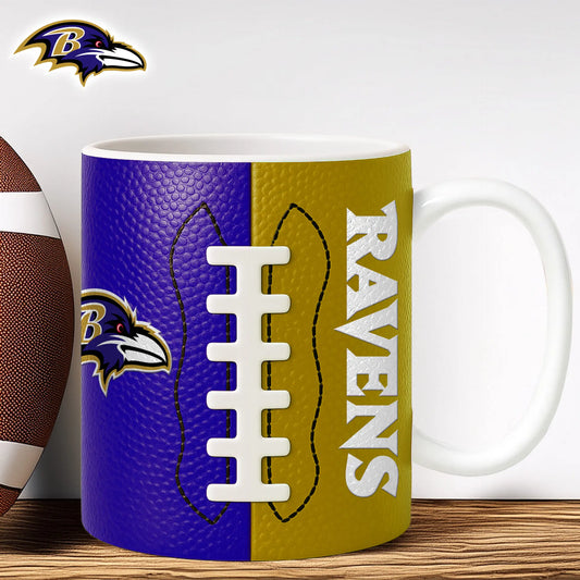 Baltimore Ravens | Premium NFL Split Color Ceramic Mug HI – HuddleStyle.com - Main
