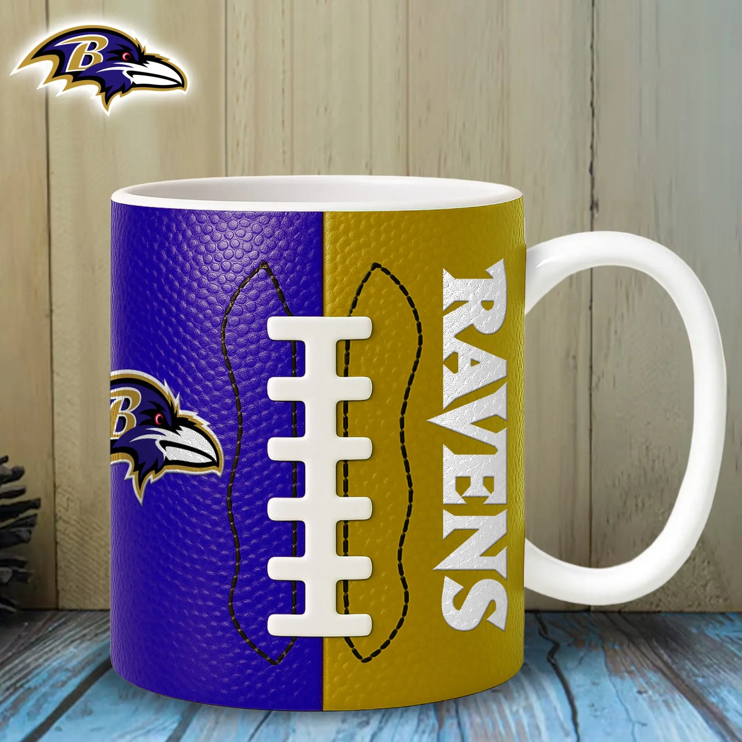Baltimore Ravens | Premium NFL Split Color Ceramic Mug HI – HuddleStyle.com - Image 3