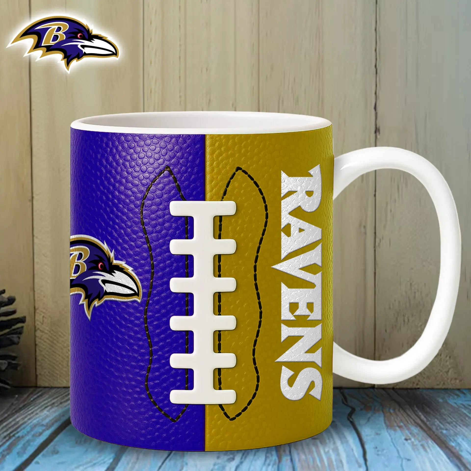 Baltimore Ravens | Premium NFL Split Color Ceramic Mug HI – HuddleStyle.com - Image 3