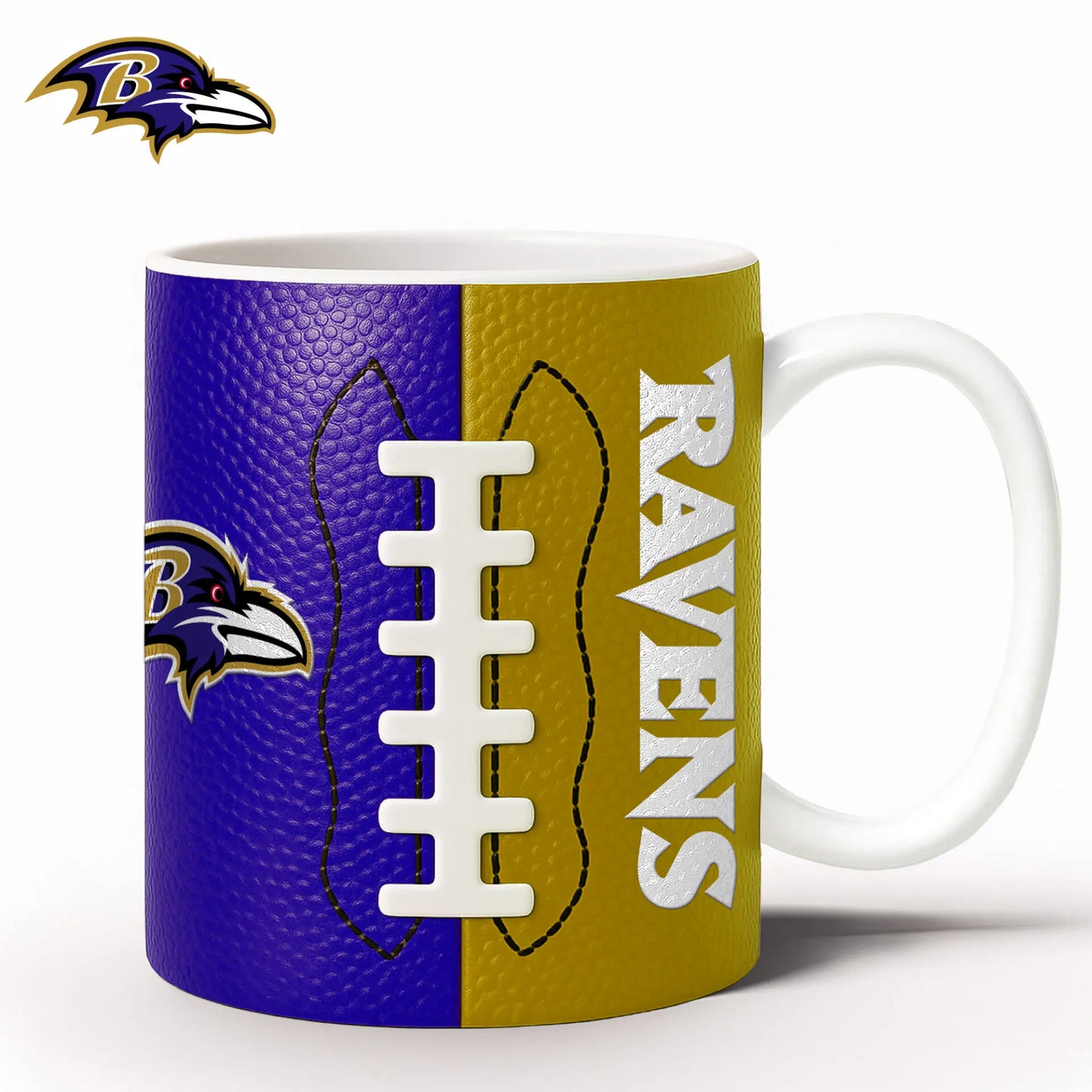 Baltimore Ravens | Premium NFL Split Color Ceramic Mug HI – HuddleStyle.com - Image 2