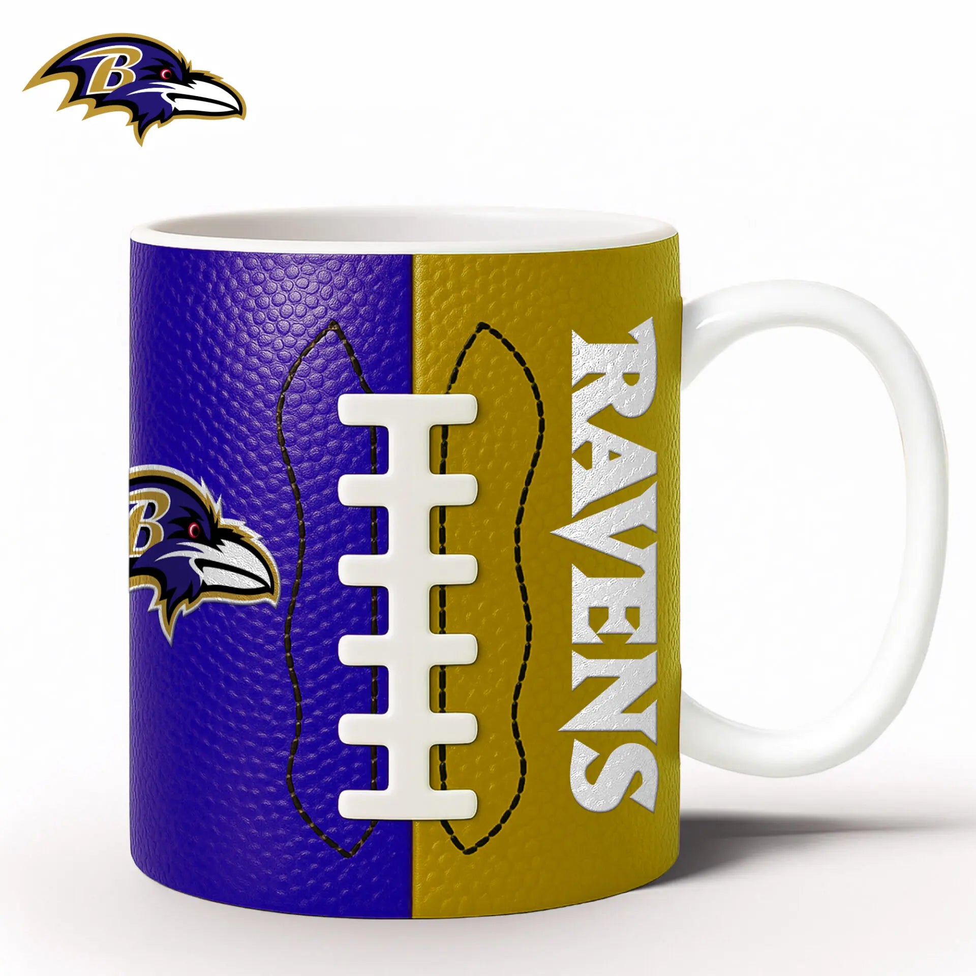 Baltimore Ravens | Premium NFL Split Color Ceramic Mug HI – HuddleStyle.com - Image 2