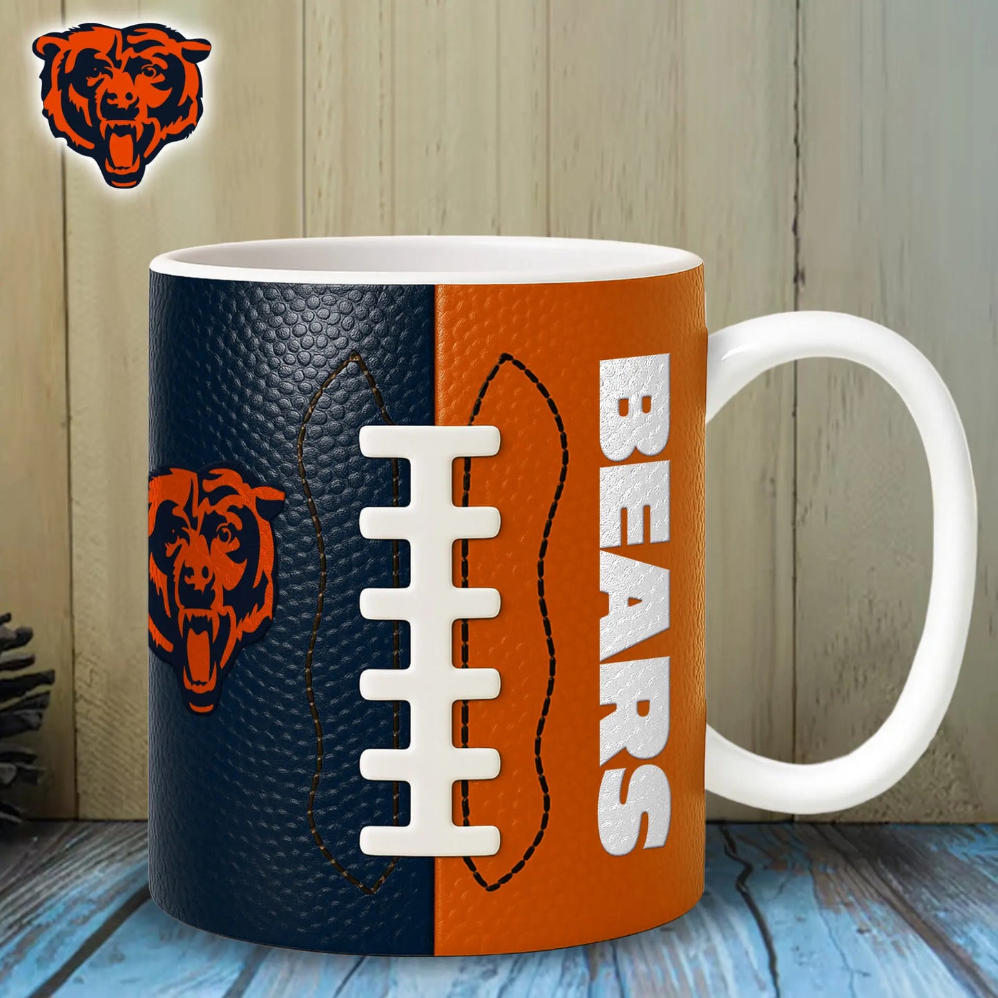 Chicago Bears | Premium NFL Split Color Ceramic Mug HI – HuddleStyle.com - Image 2