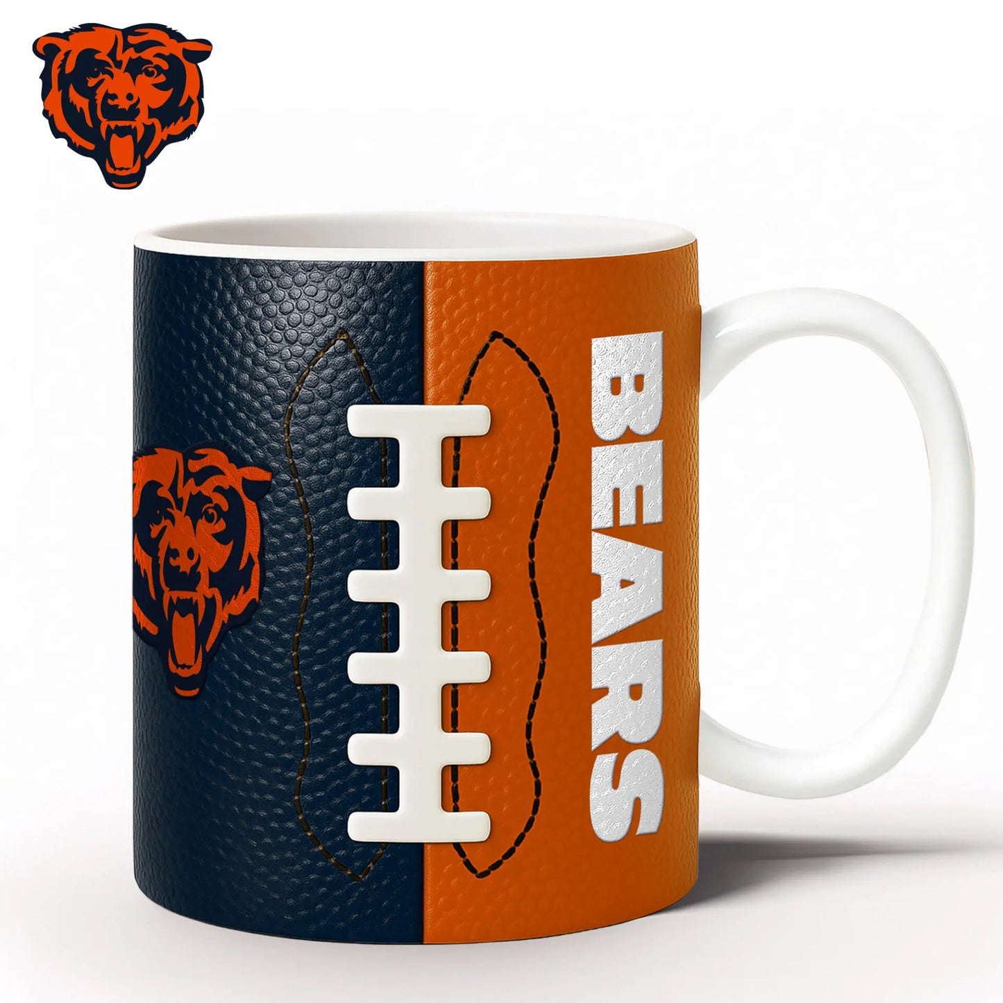 Chicago Bears | Premium NFL Split Color Ceramic Mug HI – HuddleStyle.com - Image 3