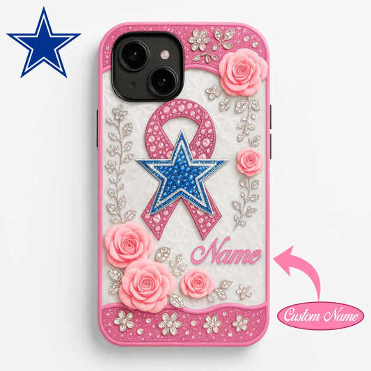 Dallas Cowboys | Premium NFL Breast Cancer Phonecase HI – HuddleStyle.com - Main