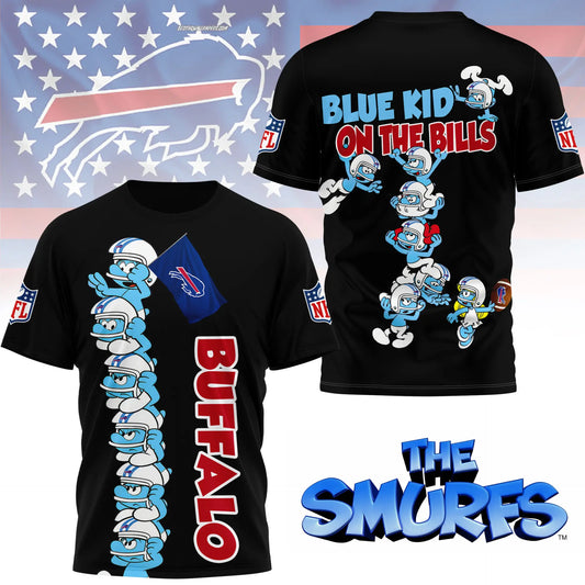 Buffalo Bills | Premium NFL x Smurfs 3D Shirt NY – HuddleStyle.com - Main