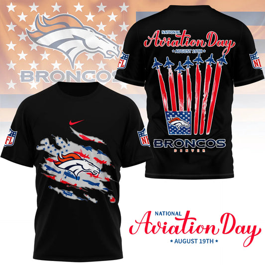 Denver Broncos | Premium National Aviation Day 3D Shirt NY – HuddleStyle.com - Main