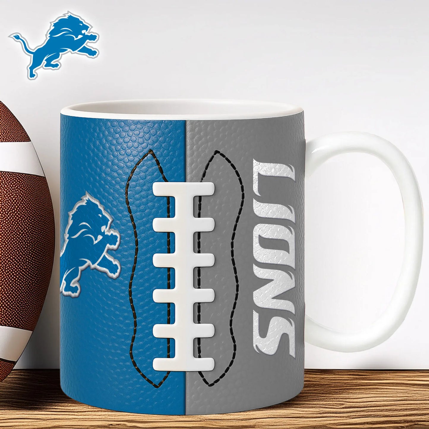 Detroit Lions | Premium NFL Split Color Ceramic Mug HI – HuddleStyle.com - Main
