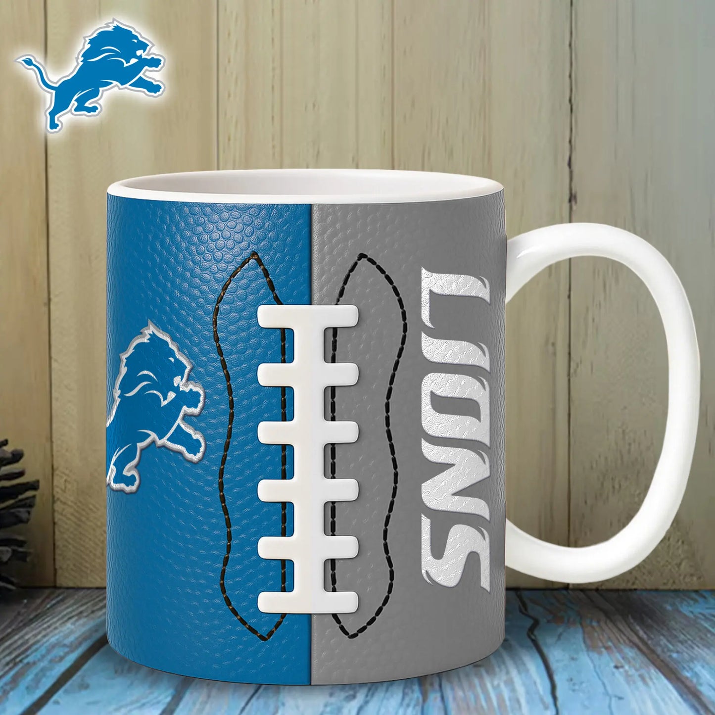 Detroit Lions | Premium NFL Split Color Ceramic Mug HI – HuddleStyle.com - Image 3