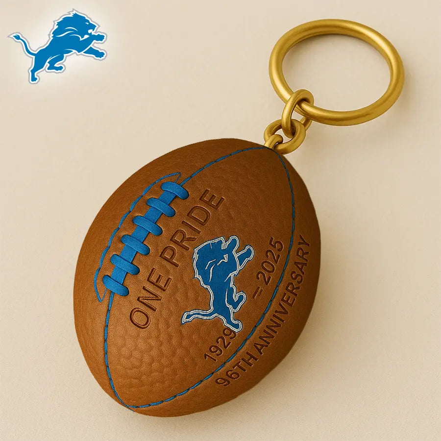 Detroit Lions | Premium NFL Anniversary Keychain – HuddleStyle.com - Image 2