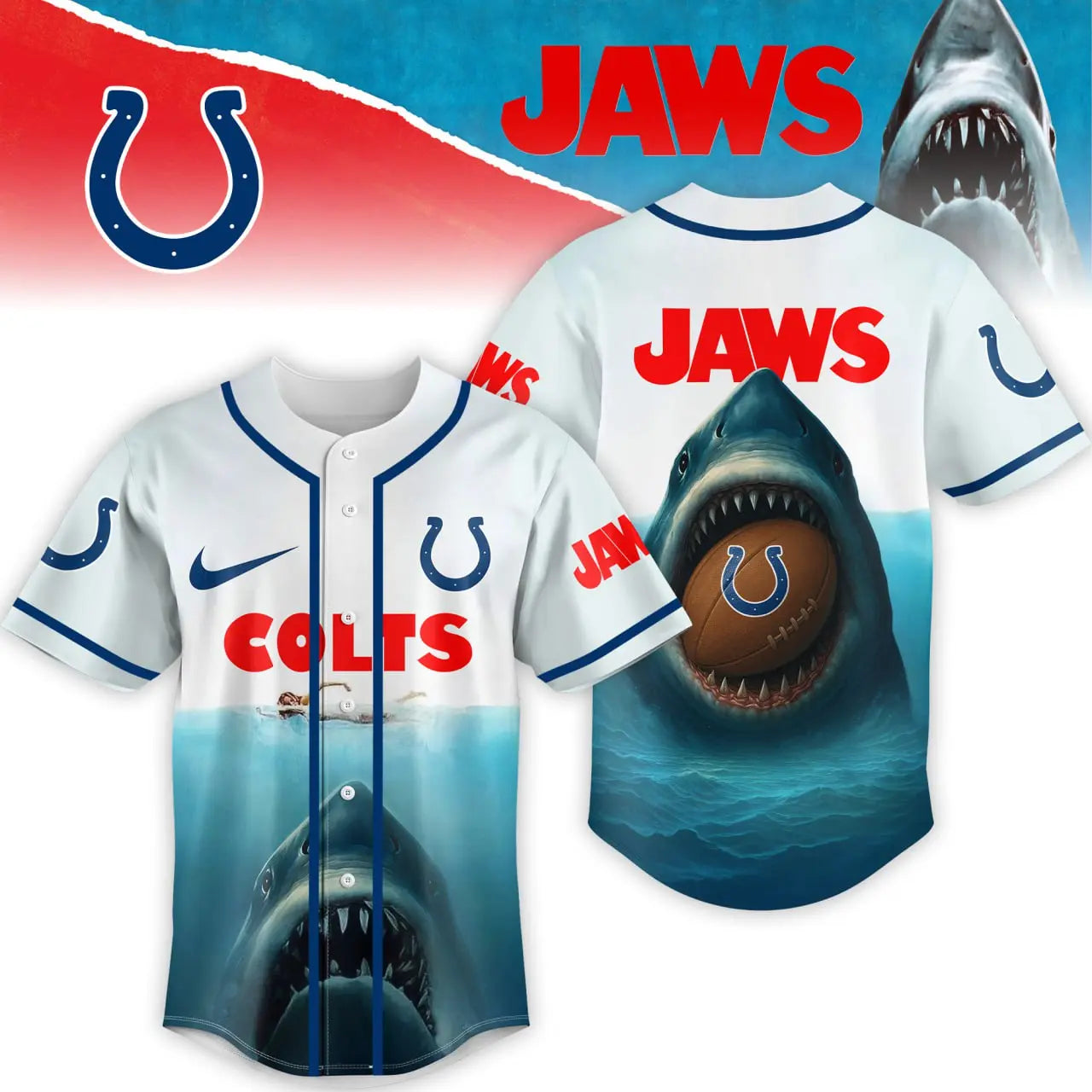 Indianapolis Colts | Premium NFL x Jaws Jersey HI – HuddleStyle.com - Main