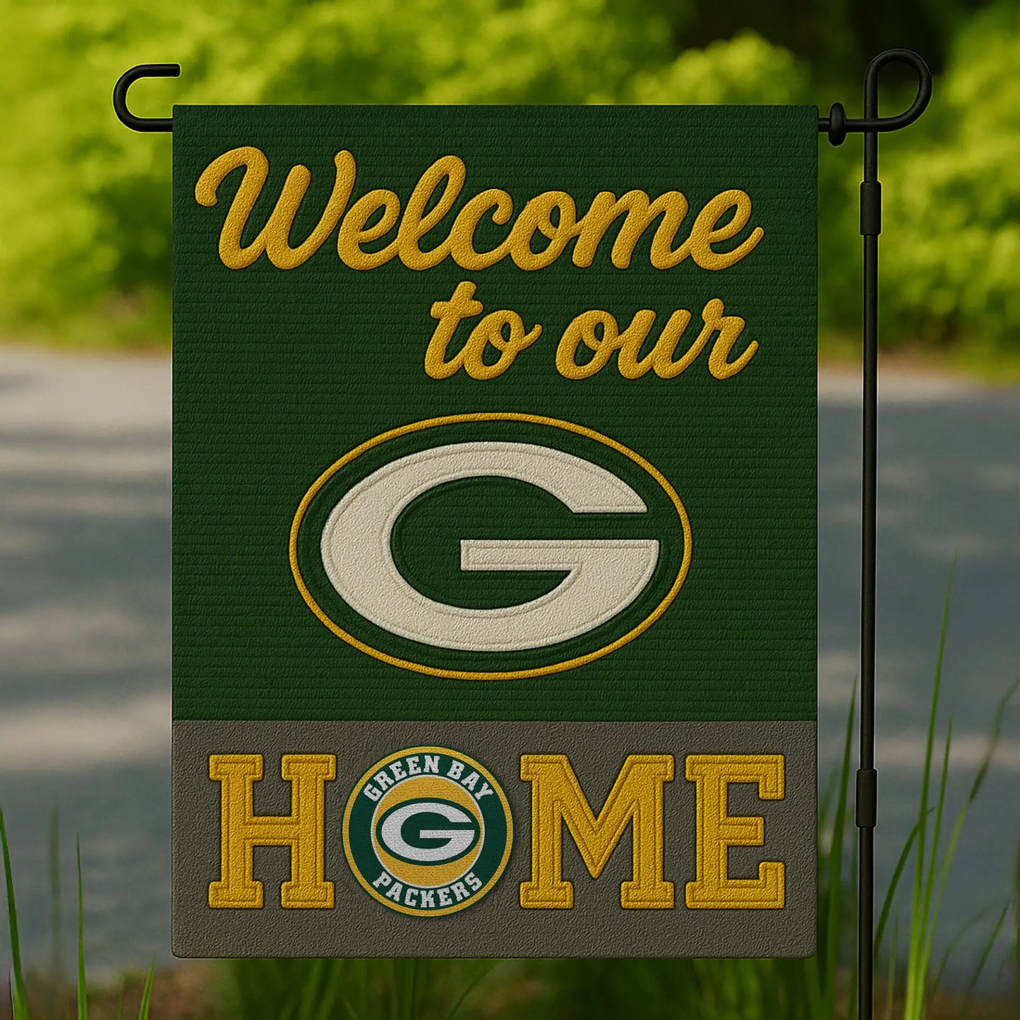 Green Bay Packers | Premium NFL Welcome Home Flag HI – HuddleStyle.com - Main