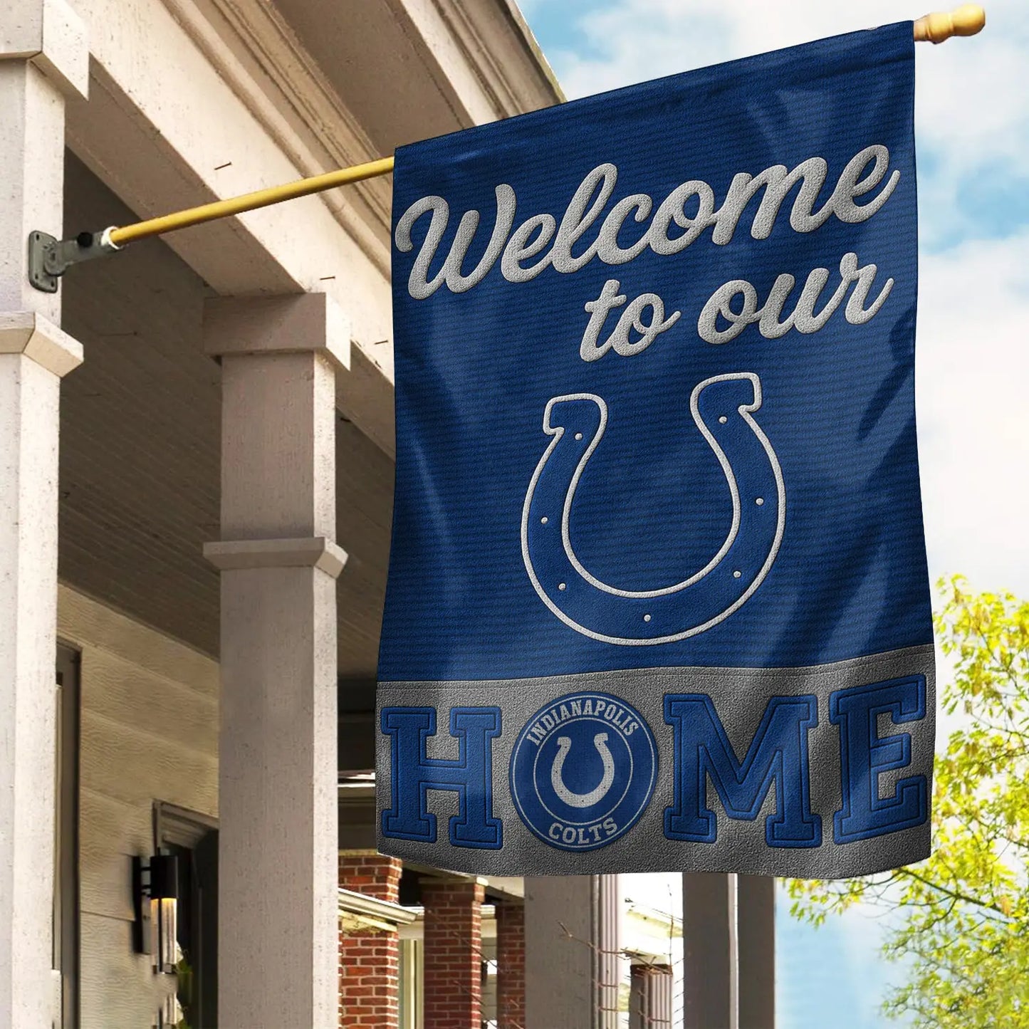 Indianapolis Colts | Premium NFL Welcome Home Flag HI – HuddleStyle.com - Image 2