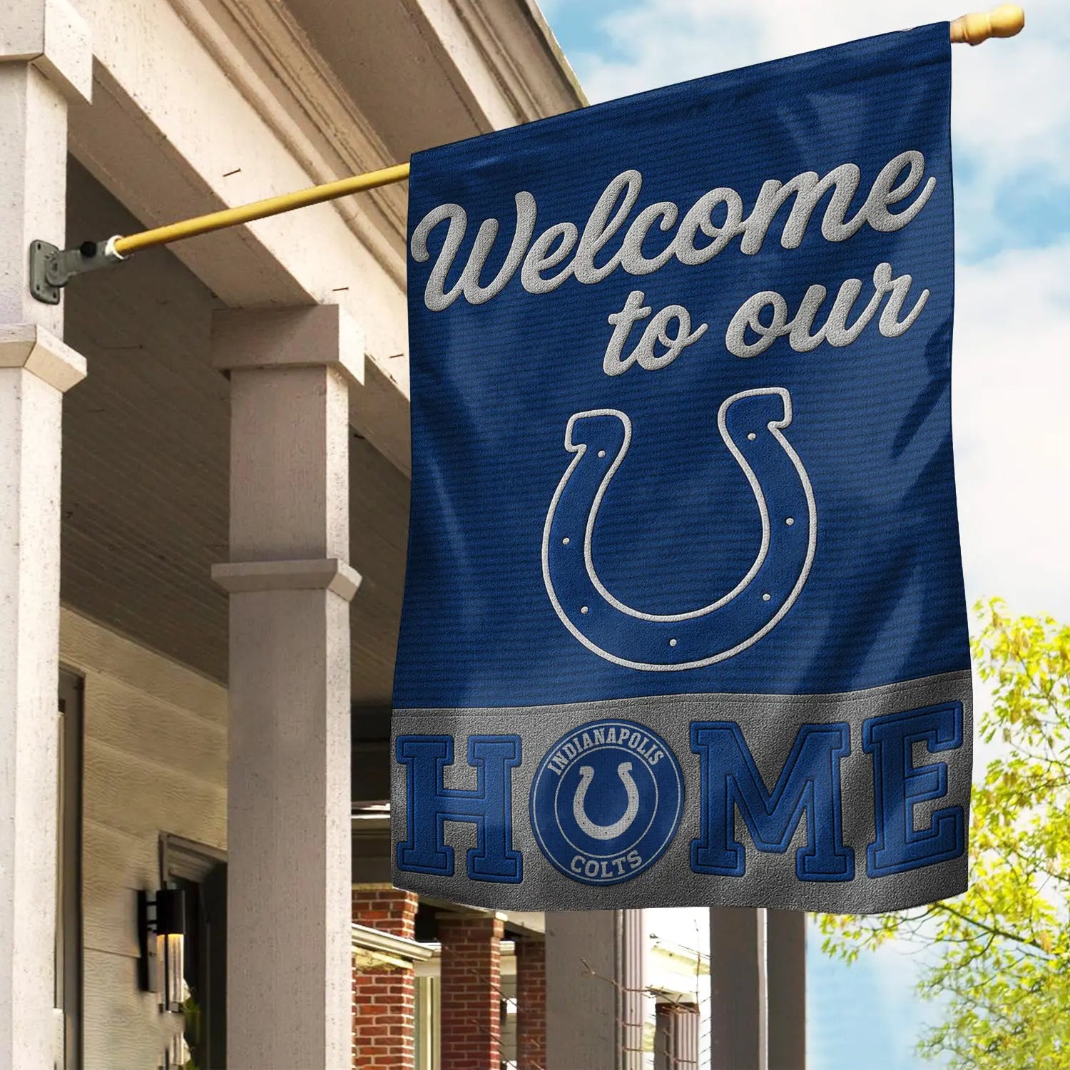 Indianapolis Colts | Premium NFL Welcome Home Flag HI – HuddleStyle.com - Image 2