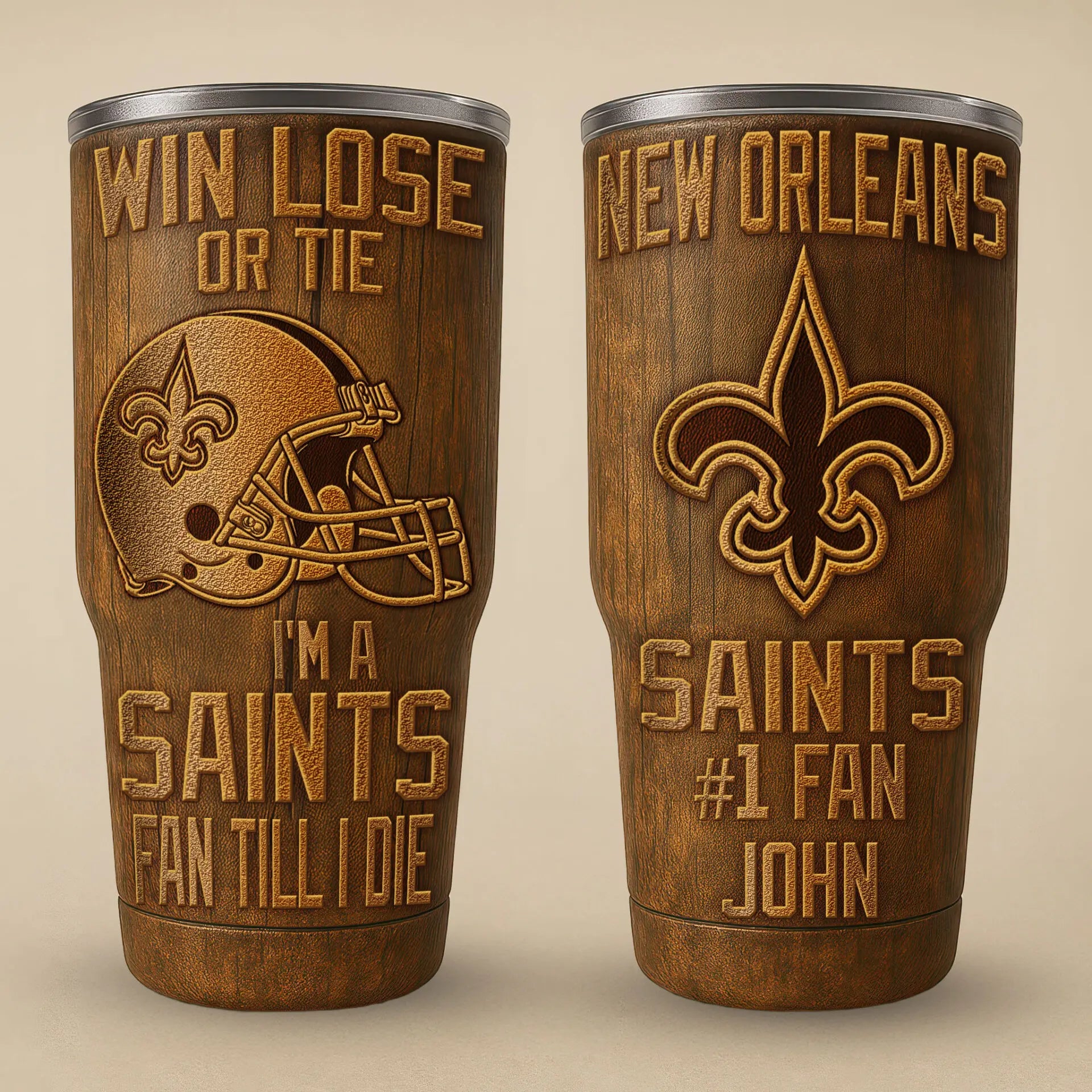 New Orleans Saints | PREMIUM TUMBLER TD – HuddleStyle.com - Image 3