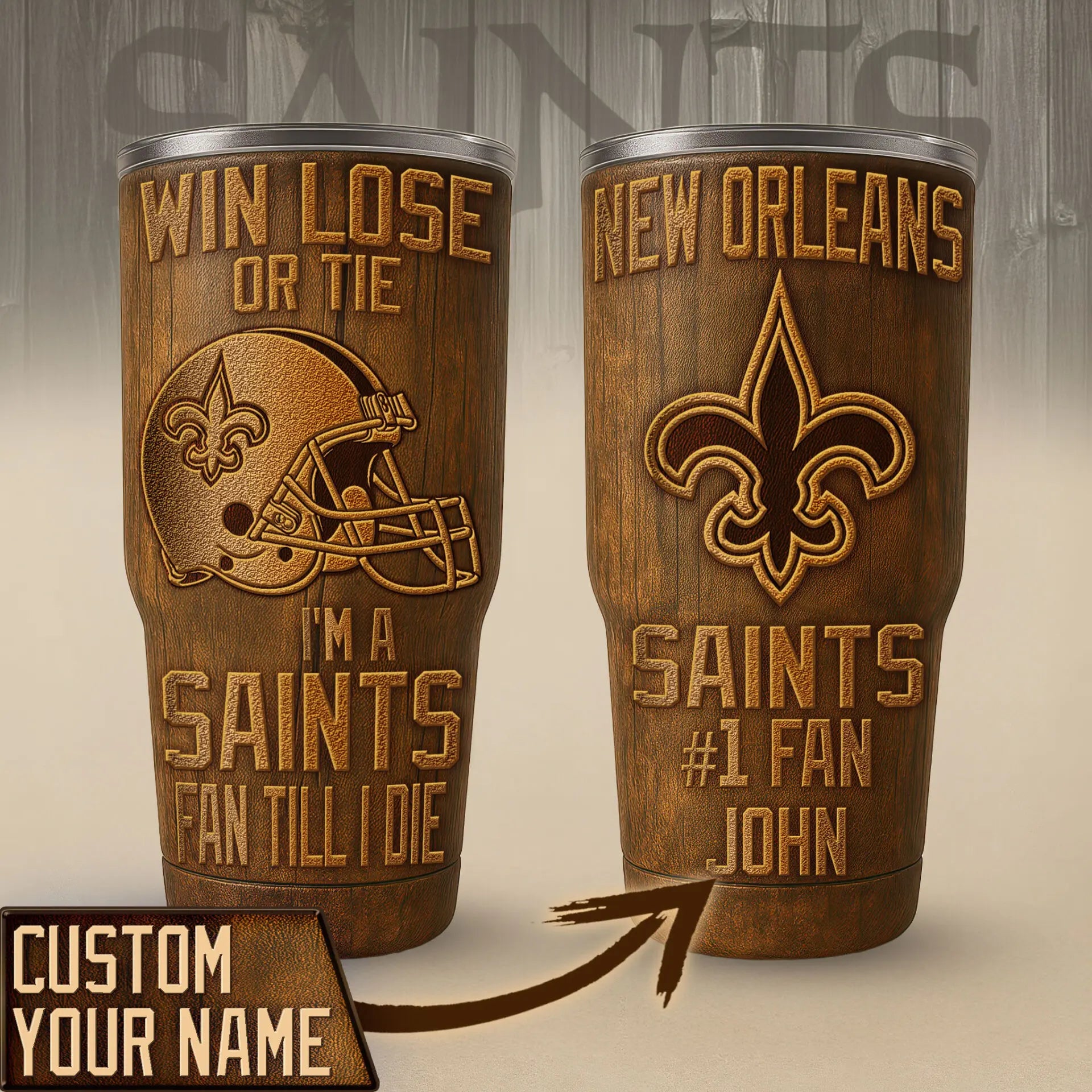 New Orleans Saints | PREMIUM TUMBLER TD – HuddleStyle.com - Main