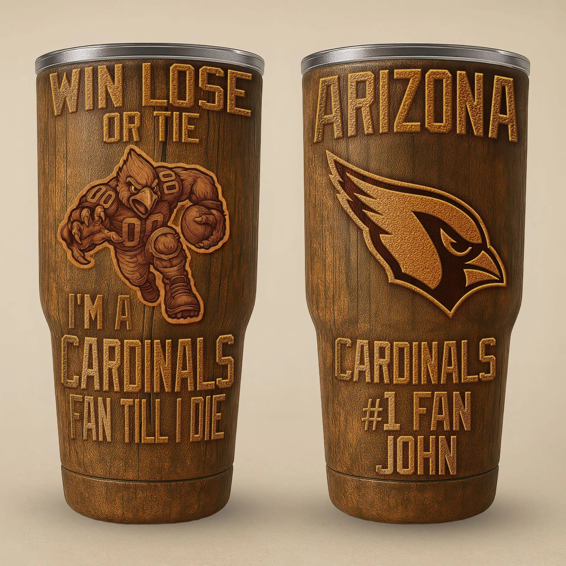 Arizona Cardinals | PREMIUM TUMBLER TD – HuddleStyle.com - Image 3