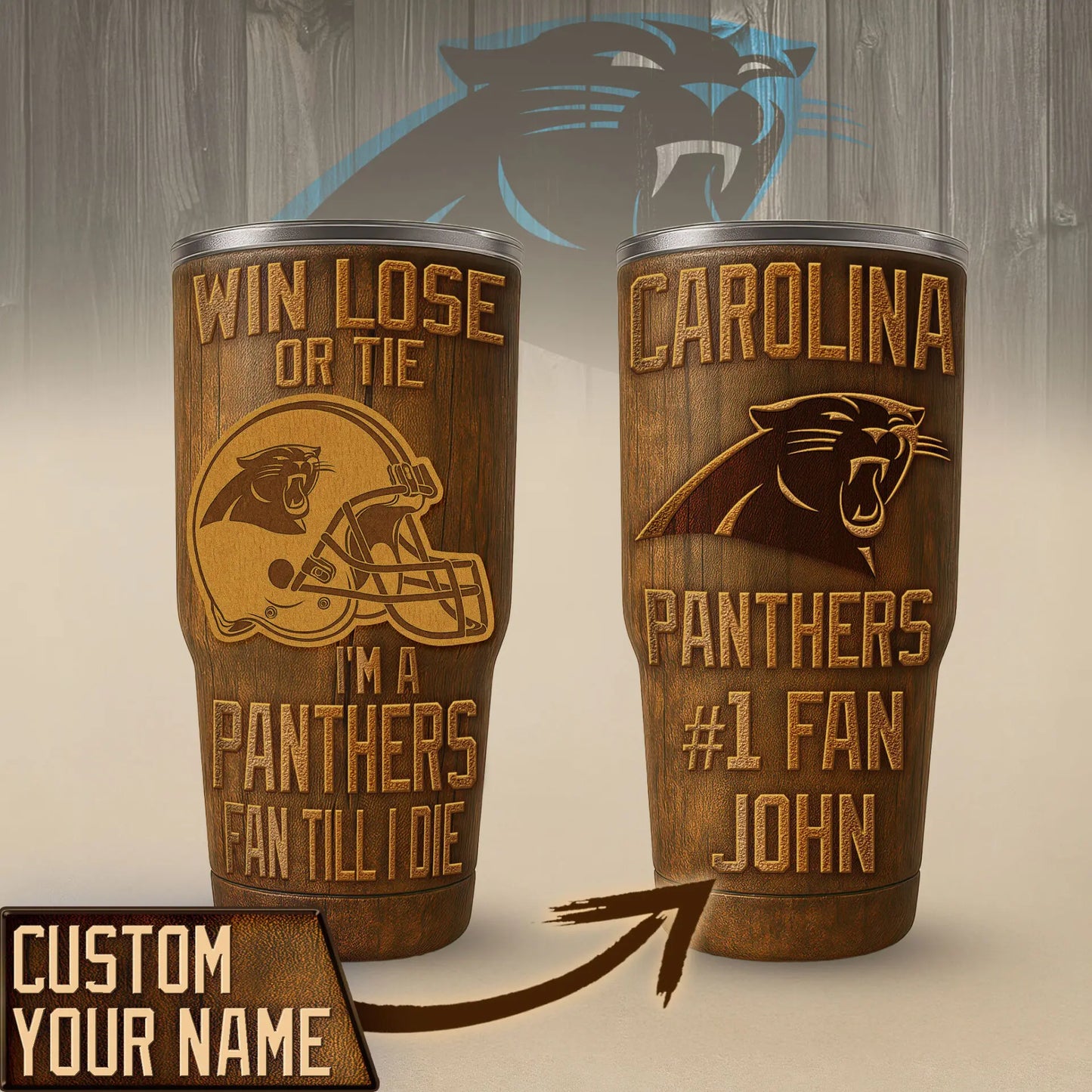 Carolina Panthers | PREMIUM TUMBLER TD – HuddleStyle.com - Image 4