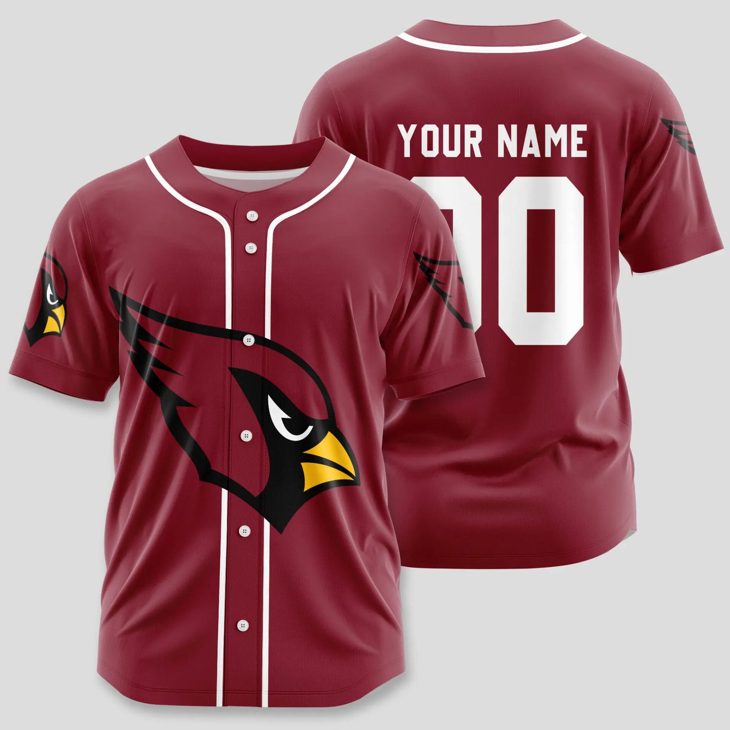 Arizona Cardinals | Classic Baseball Jersey – Customize Your Name & Number, Your Style! – HuddleStyle.com - Image 2