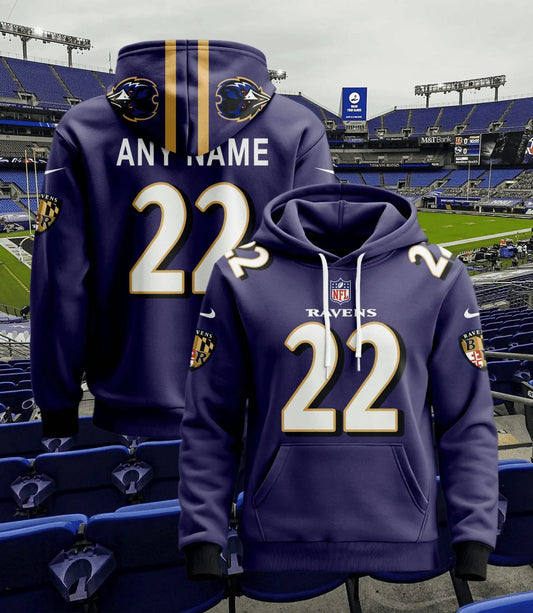 Baltimore Ravens | Hoodie Style Jersey Custom Name And Number – HuddleStyle.com - Main