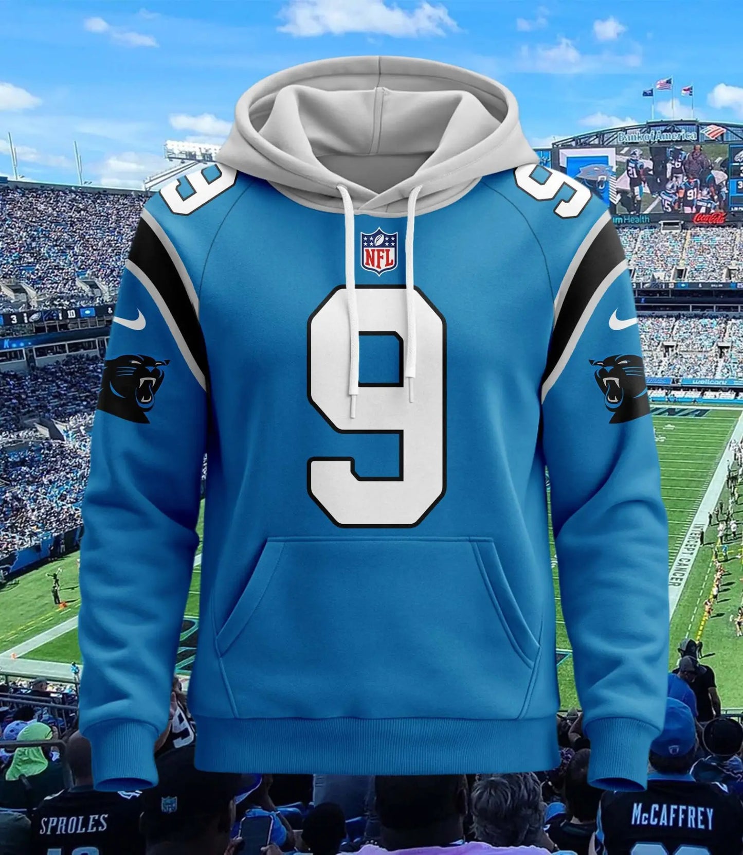 Carolina Panthers | Hoodie Style Jersey Custom Name And Number – HuddleStyle.com - Image 3