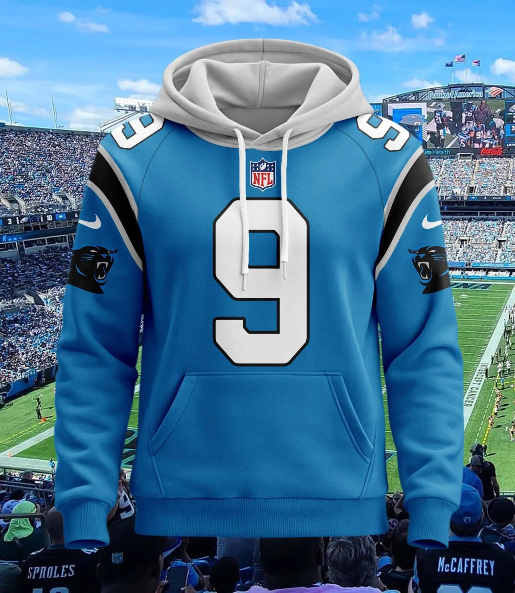 Carolina Panthers | Hoodie Style Jersey Custom Name And Number – HuddleStyle.com - Image 3