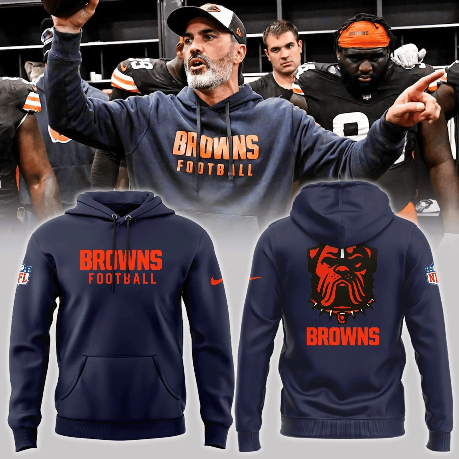 Cleveland Browns | Football Team Hoodie – HuddleStyle.com - Main