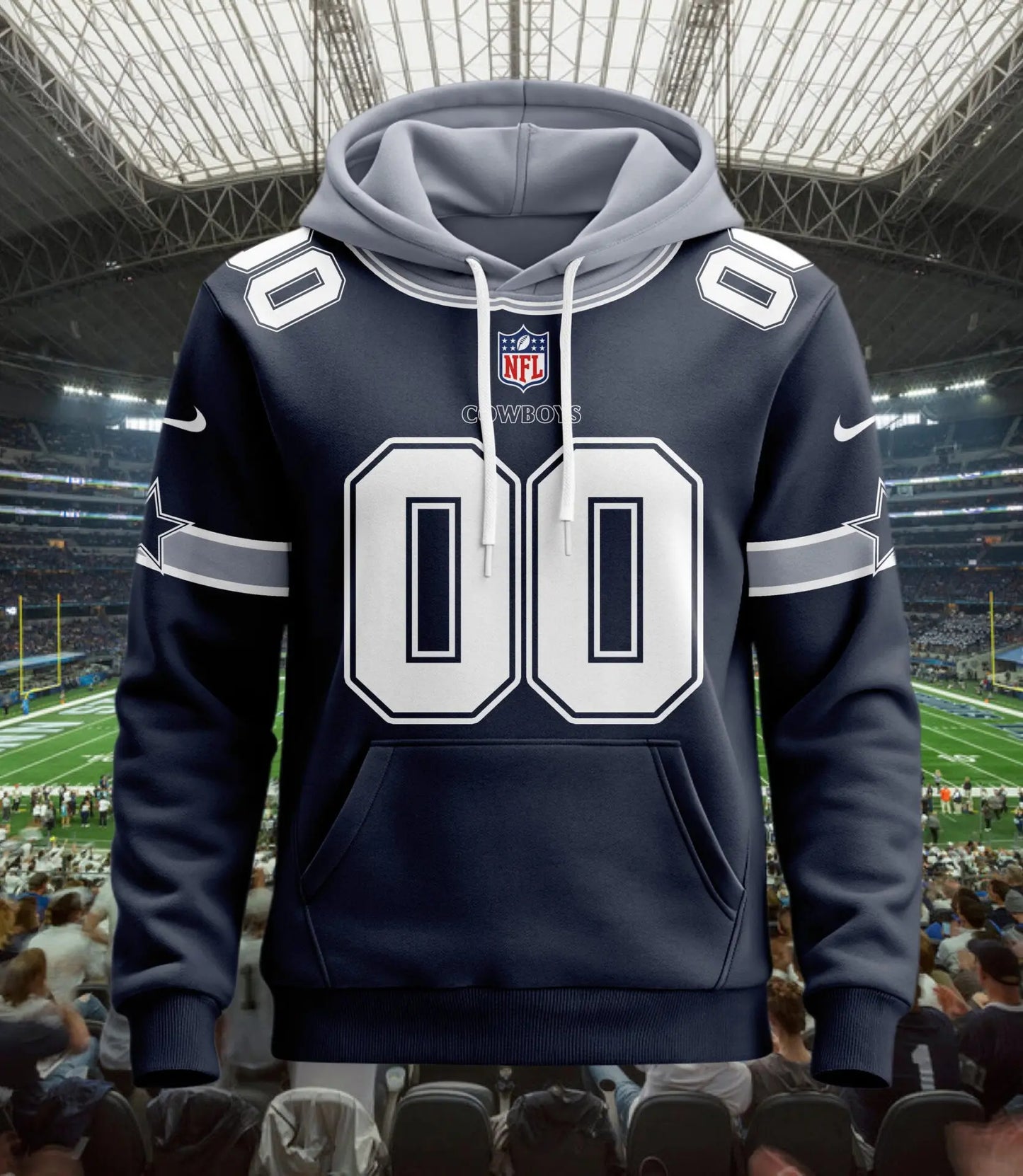 Dallas Cowboys | Hoodie Style Jersey Custom Name And Number – HuddleStyle.com - Image 2