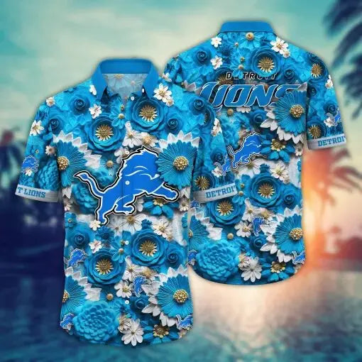 Detroit Lions | Hawaii Shirt For Fans, Summer Football Shirt – HuddleStyle.com - Image 2
