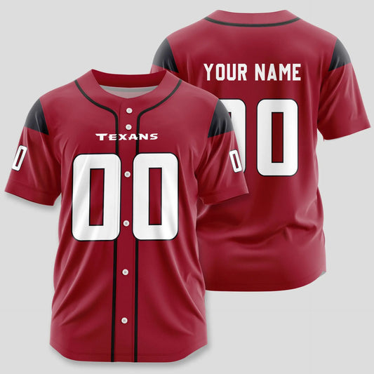 Houston Texans | Classic Baseball Jersey – Customize Your Name & Number, Your Style! – HuddleStyle.com - Main