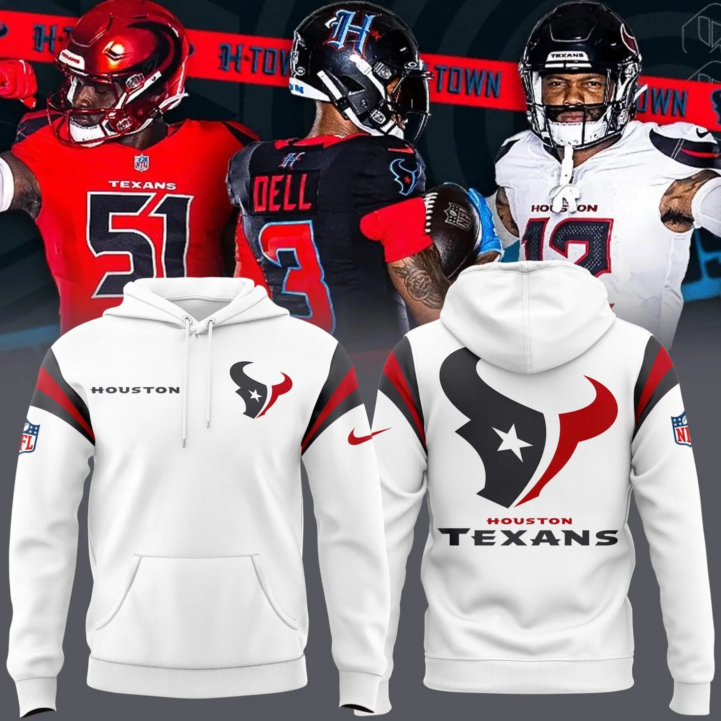Houston Texans | Hoodie Style Jersey – HuddleStyle.com - Image 3