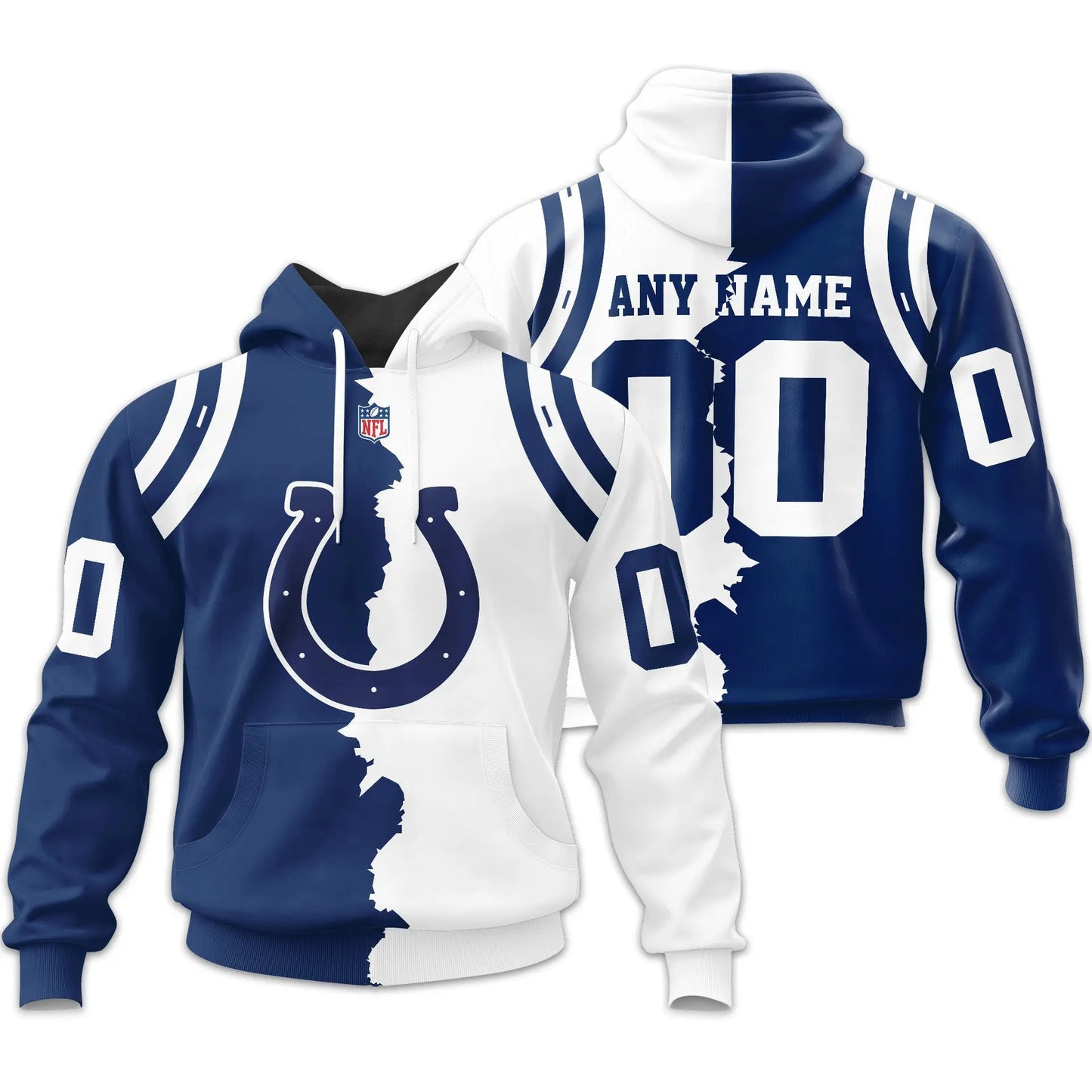 Indianapolis Colts | Home Mix Away Hoodie – HuddleStyle.com - Main