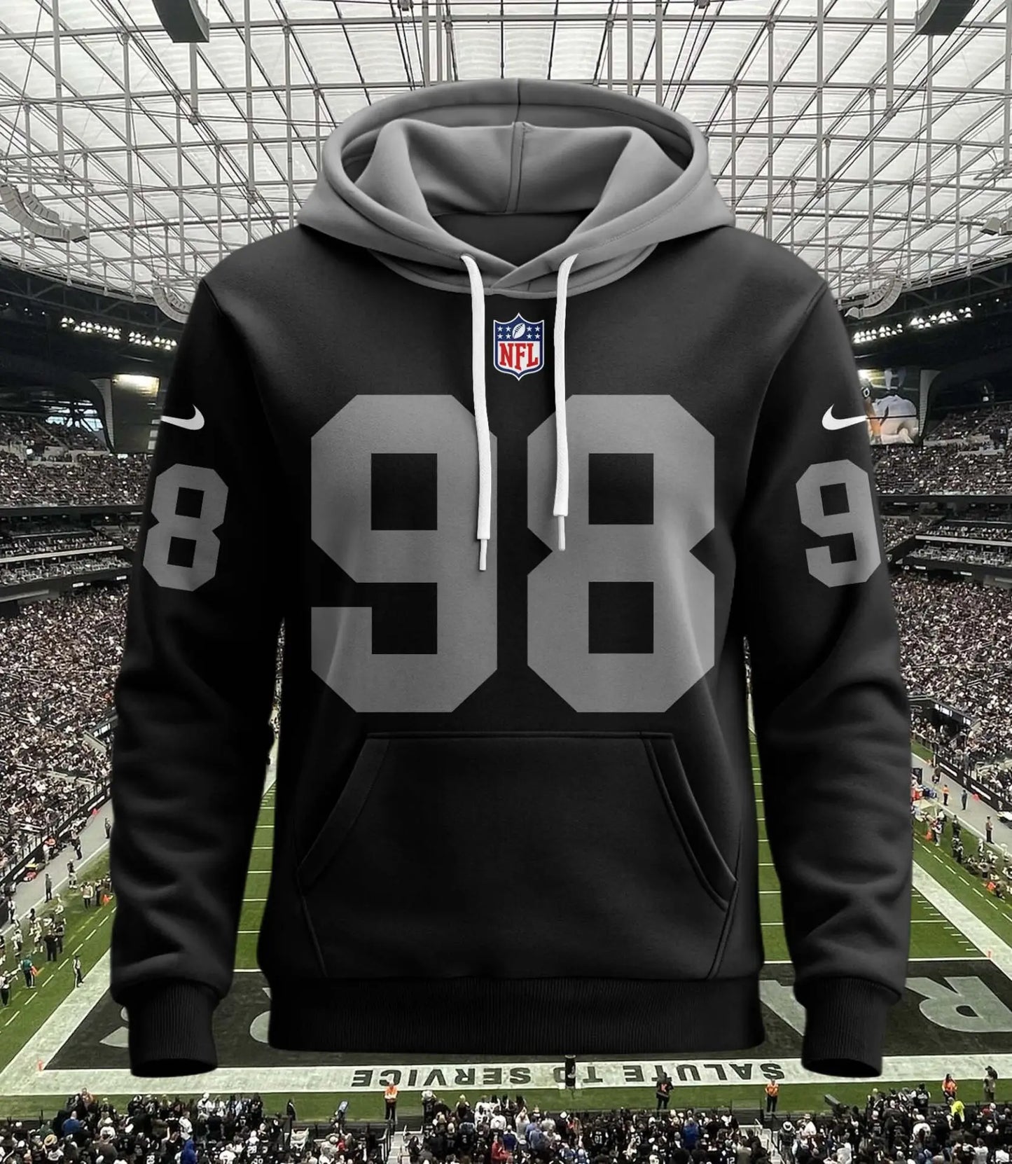 Las Vegas Raiders | Hoodie Style Jersey Custom Name And Number – HuddleStyle.com - Image 2
