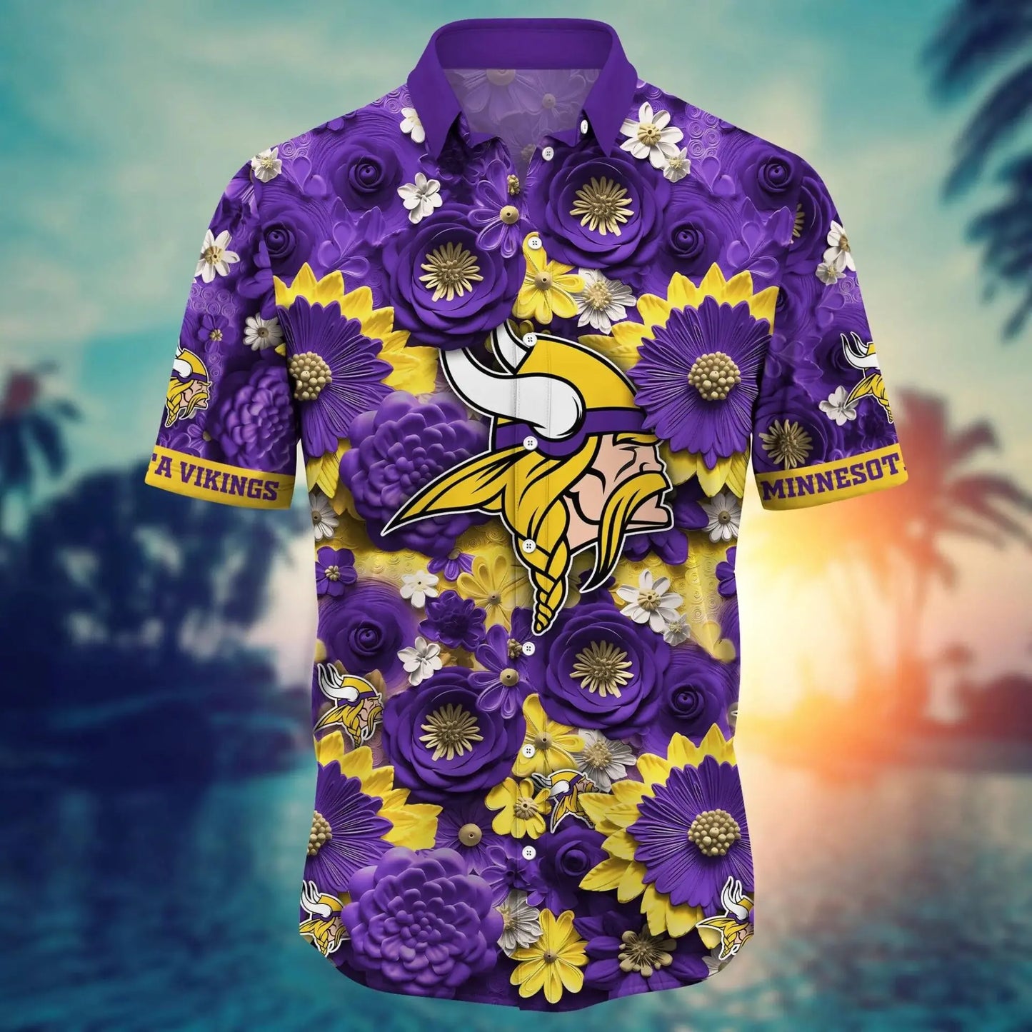 Minnesota Vikings | Hawaii Shirt For Fans, Summer Football Shirt – HuddleStyle.com - Image 2