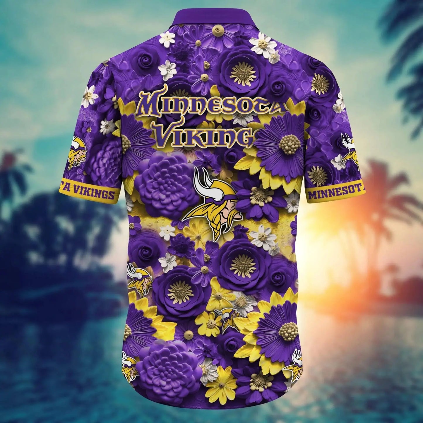 Minnesota Vikings | Hawaii Shirt For Fans, Summer Football Shirt – HuddleStyle.com - Image 2