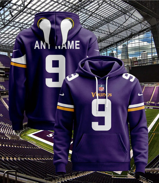 Minnesota Vikings | Hoodie Style Jersey Custom Name And Number – HuddleStyle.com - Main