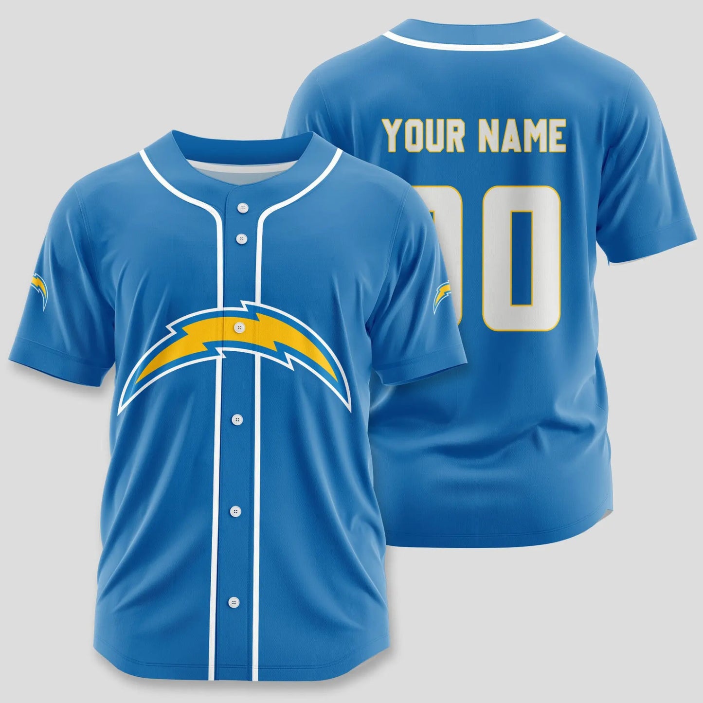 Los Angeles Chargers | Classic Baseball Jersey – Customize Your Name & Number, Your Style! – HuddleStyle.com - Image 2