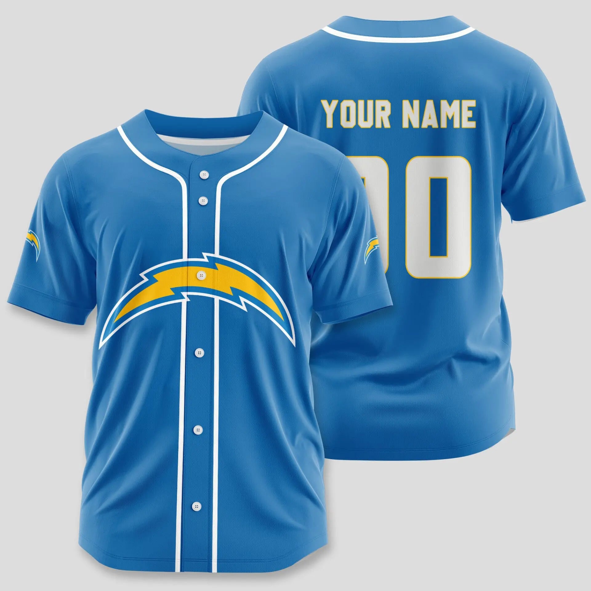 Los Angeles Chargers | Classic Baseball Jersey – Customize Your Name & Number, Your Style! – HuddleStyle.com - Image 2