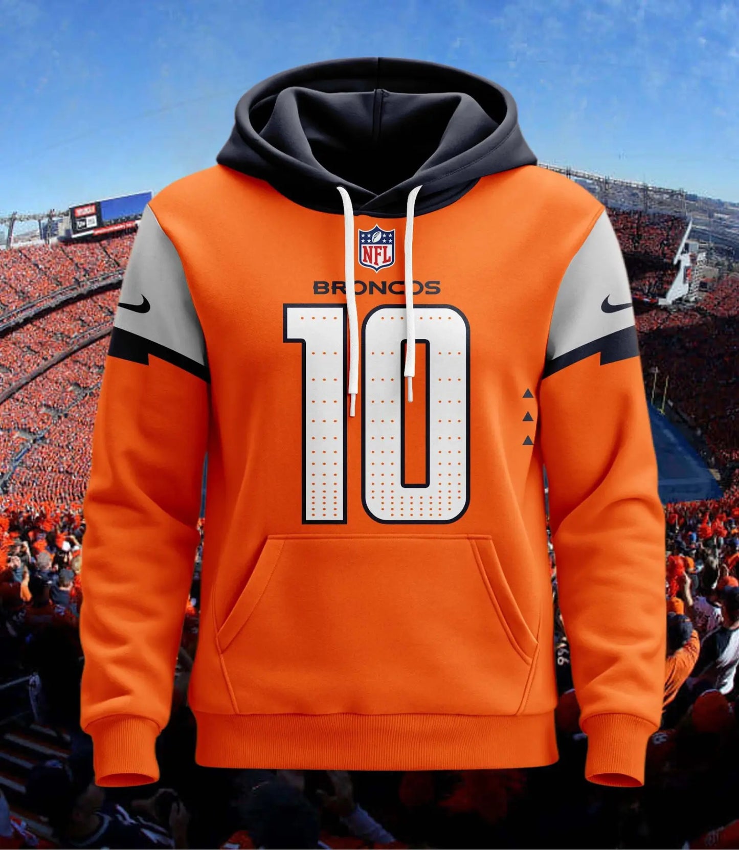 Denver Broncos | Hoodie Style Jersey Custom Name And Number – HuddleStyle.com - Main