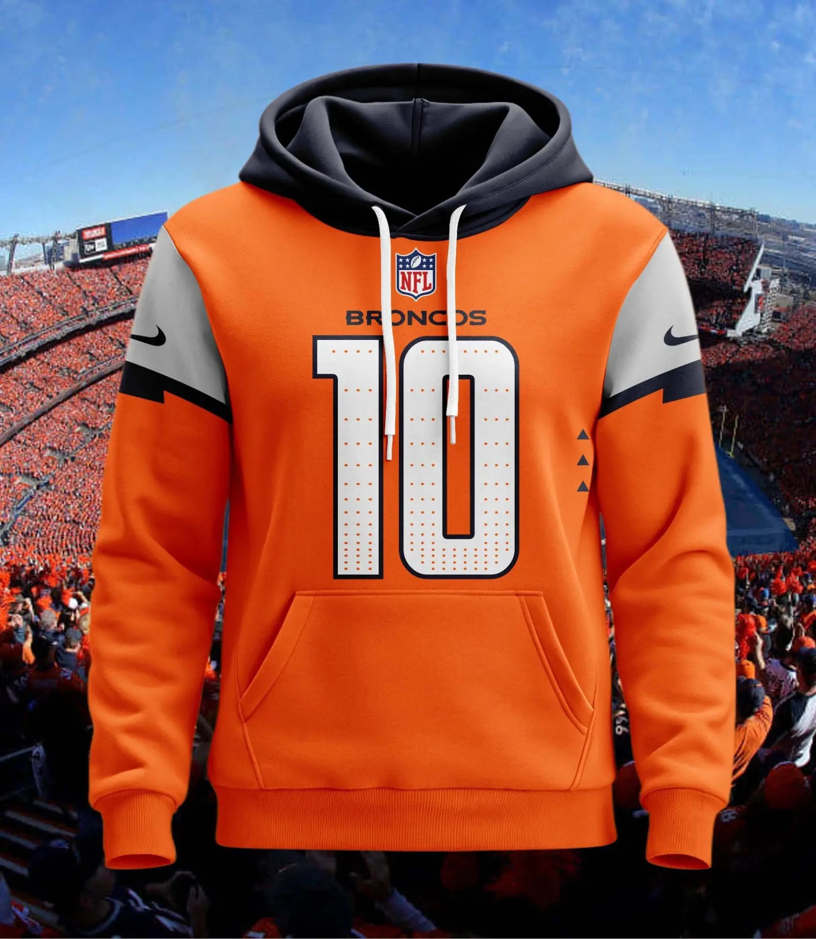 Denver Broncos | Hoodie Style Jersey Custom Name And Number – HuddleStyle.com - Image 3