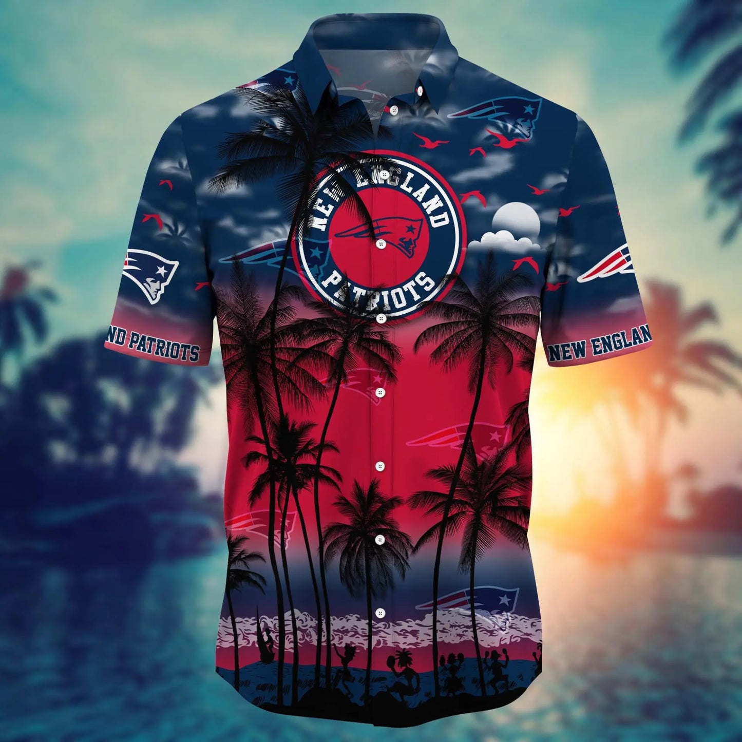 New England Patriots | Hawaii Shirt For Fans, Summer Football Shirt – HuddleStyle.com - Image 2