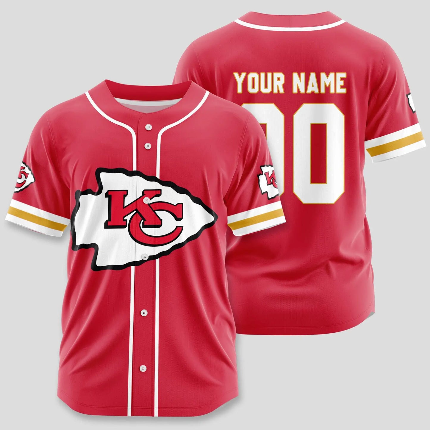 Kansas City Chiefs | Classic Baseball Jersey – Customize Your Name & Number, Your Style! – HuddleStyle.com - Image 3