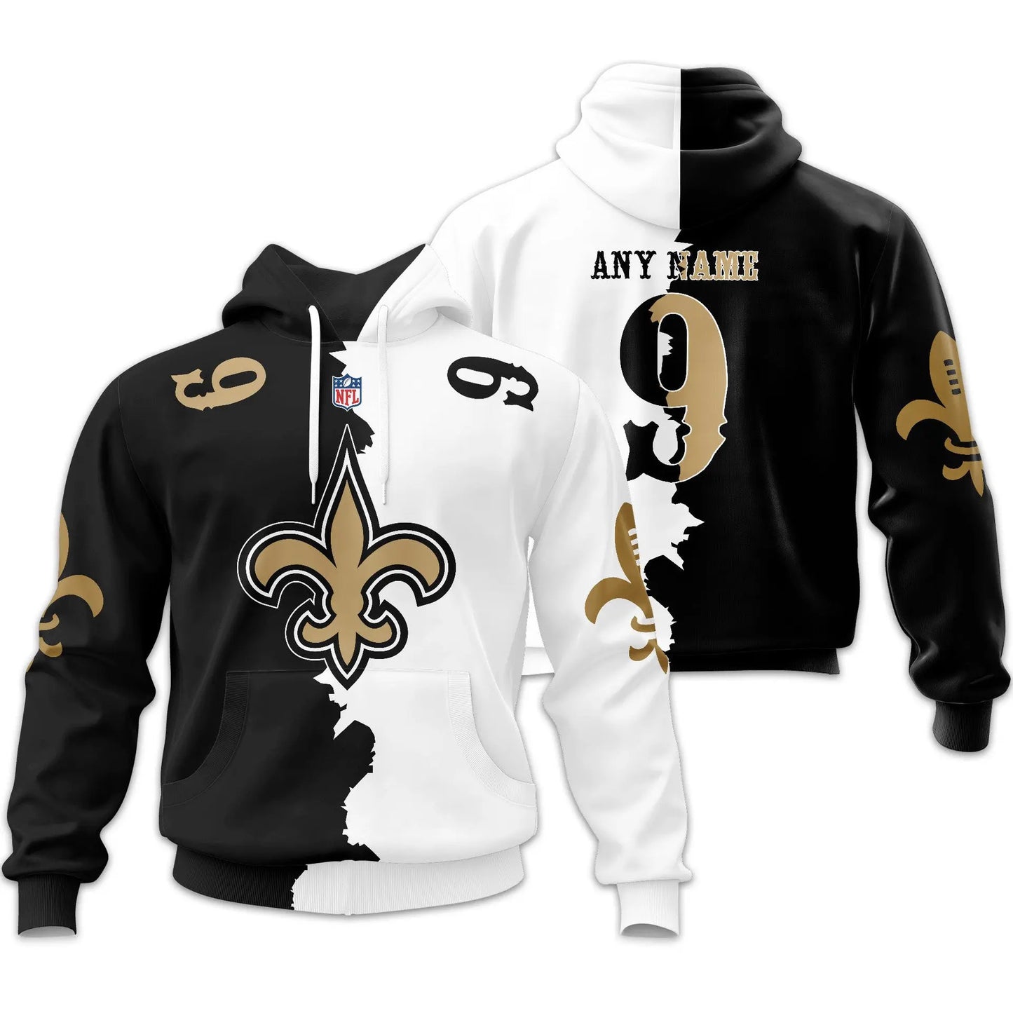 New Orleans Saints | Home Mix Away Hoodie – HuddleStyle.com - Main