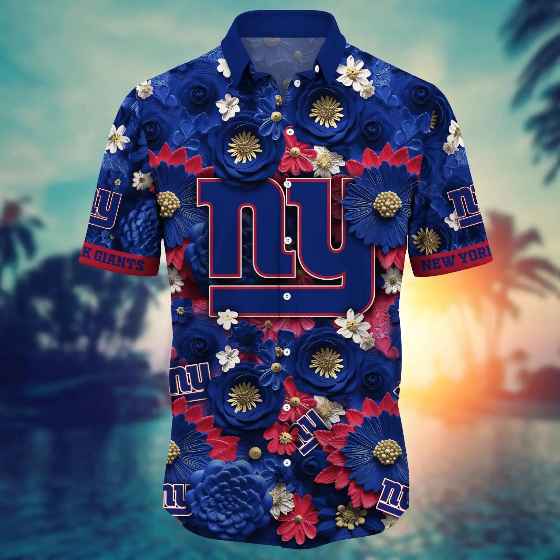 New York Giants | Hawaii Shirt For Fans, Summer Football Shirt – HuddleStyle.com - Image 3