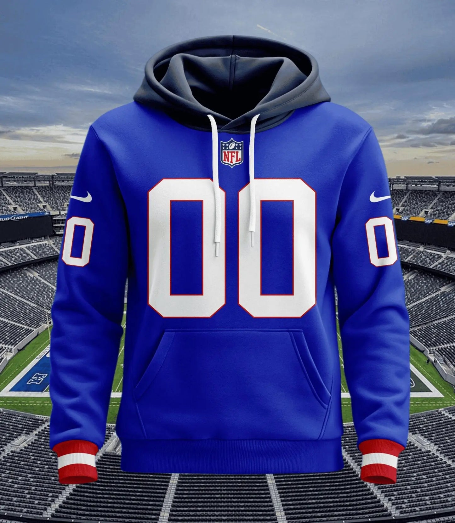 New York Giants | Hoodie Style Jersey Custom Name And Number – HuddleStyle.com - Image 3