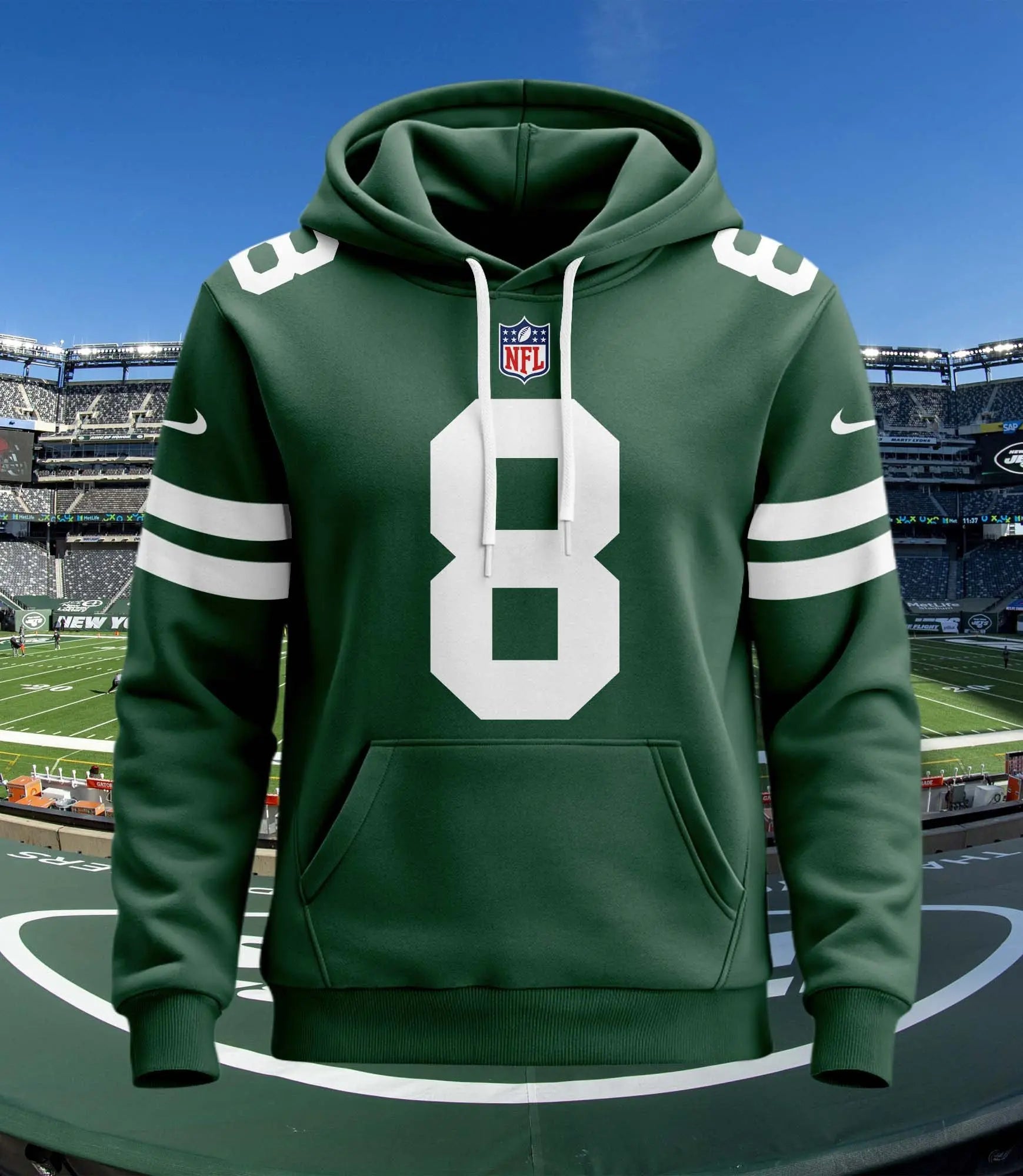New York Jets | Hoodie Style Jersey Custom Name And Number – HuddleStyle.com - Image 3