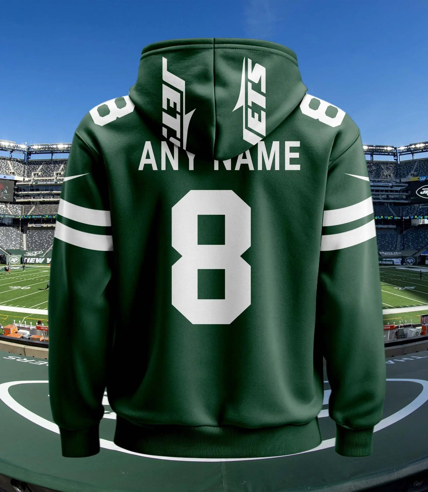 New York Jets | Hoodie Style Jersey Custom Name And Number – HuddleStyle.com - Image 3